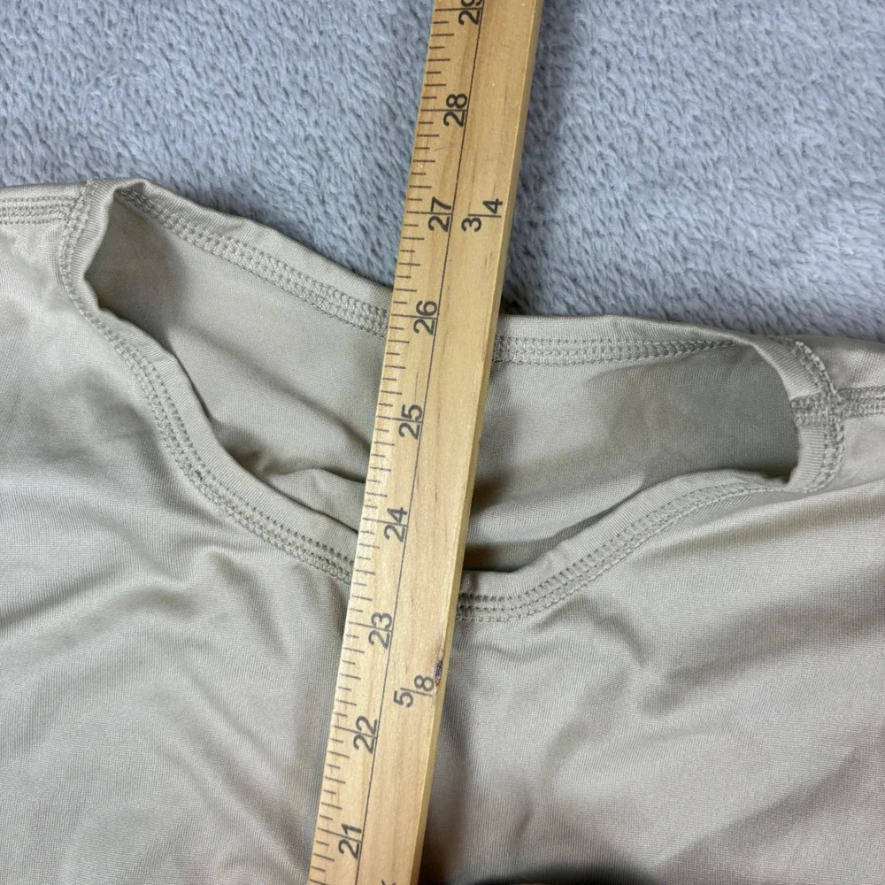 US Army Shirt Mens Medium Polartec ECWCS Gen III L1 Undershirt Tan Stretch